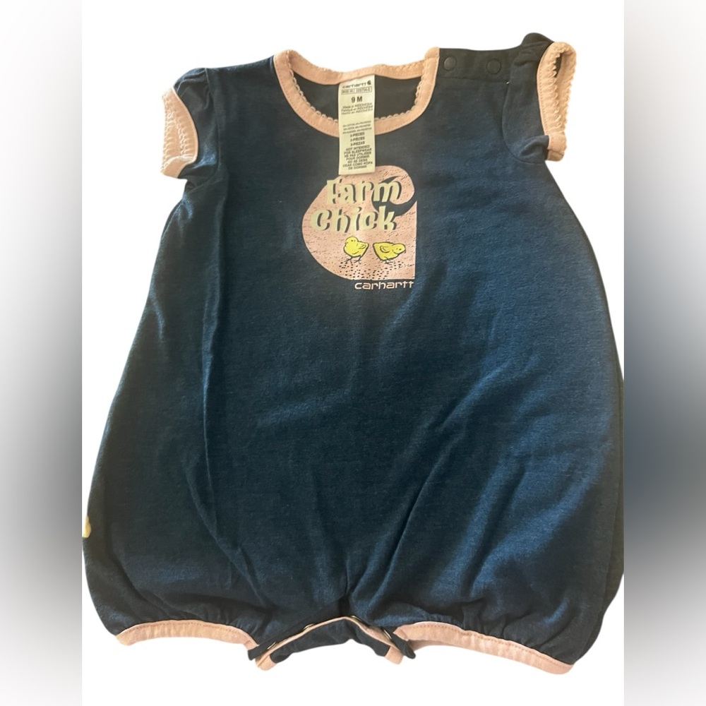 Carhartt Baby Romper Farm Chick emblem Farm rural ranch